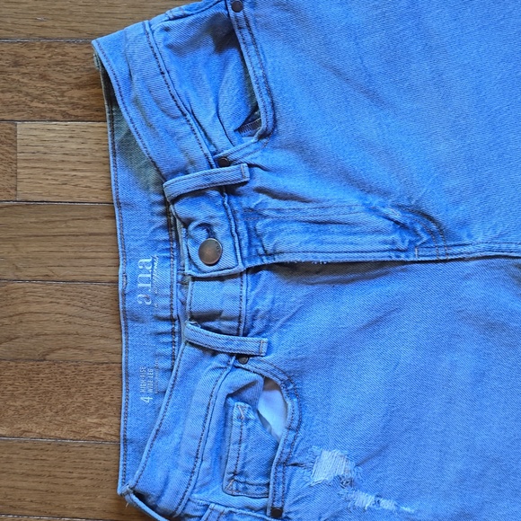 a.n.a Women's  High Rise Wide Leg Size 4 Light Blue Jeans - Picture 3 of 10